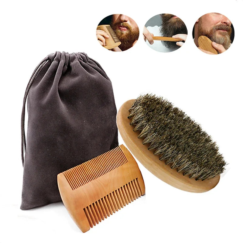 Beard Brush & Comb Set