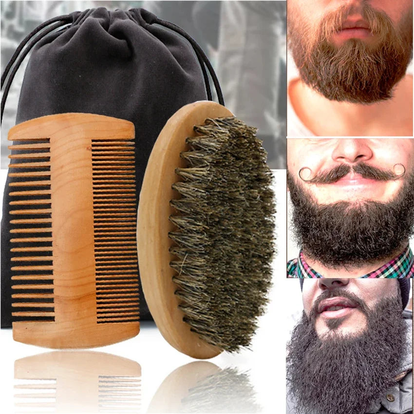 Beard Brush & Comb Set