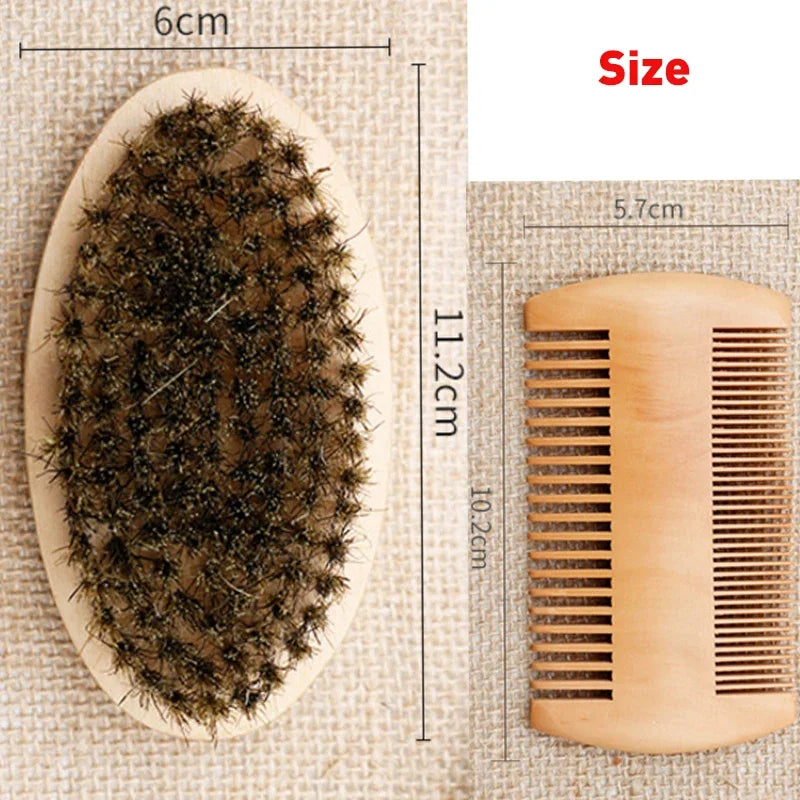 Beard Brush & Comb Set