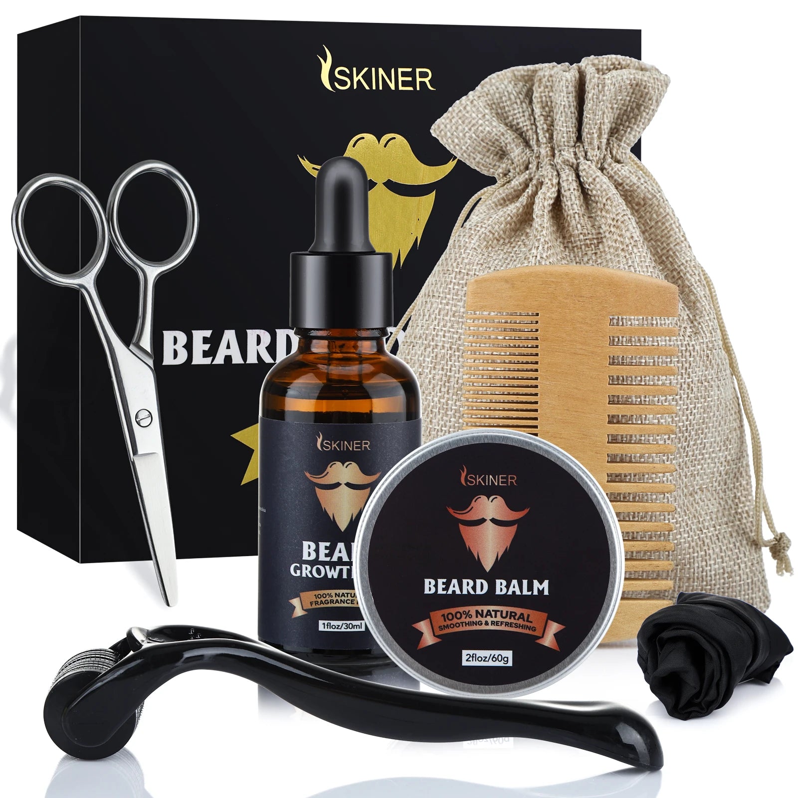 Beard Growth Kit – 5 Piece Set